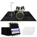 Starfavor Sound Absorbing Interlocking Floor Mats 20 Pcs, 11.8" x 11.8" Soundproof Rug Pad Non-Slip Anti-Vibration Acoustic Pads Piano Carpet Drum Rug - size: 44.3''×55.1''