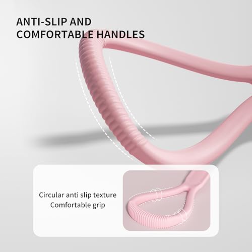 PROIRON Figure 8 Resistance Bands with Handles Exercise Band Stretch Bands for Yoga arm Chest and Shoulder Stretch 8 Shaped Resistance Band for Women - color: set- Pink/Blue/Green, size: Standard