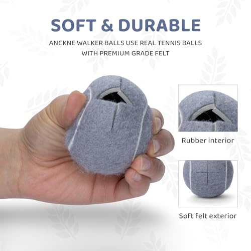 Walker Tennis Balls Precut Tennis Balls for Walkers 4PCS Walkers Legs Universal Precut Glide Balls, Heavy Duty Long Lasting Felt Pad Glide Coverings - color: Gray