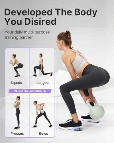 YOTTOY Soft Kettlebell,Kettlebell Anti-Slip Grip Weight for Home Workouts, Kettlebells Set Strength and Safety Guaranteed - color: Green, size: 30 Pounds