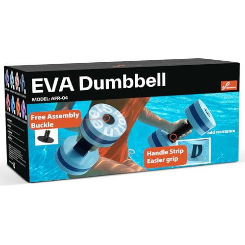 Sportneer Water Weights Aquatic Exercise Dumbbells Water Dumbbell Aerobics Workouts Set of 2 EVA Foam Pool Weights Dumbbells Set Aqua Fitness Barbells Equipment for Water Aerobics Weight Loss - color: Striped Purple
