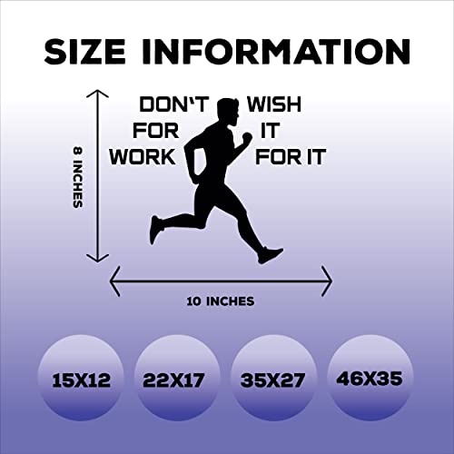 Fitness Home Gym Decal with Running Athletic Man - Gym and Fitness Motivational Wall Decals Fit Any Room - Gym Vinyl Sticker for Sports Fans - color: Dec 25