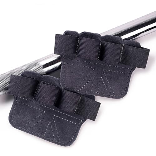SUJAYU Leather Weight Lifting Gloves, Lifting Grips Weightlifting Gloves for Men Women, Weight Glove Gym Glove for Weightlifting Deadlifts Exercise - color: Dark Grey