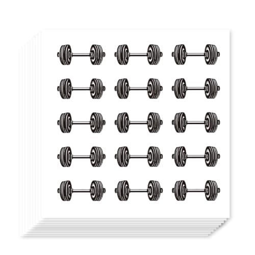 OLYCRAFT 300Pcs Self-Adhesive Sports Dumbbell Planner Stickers | 20 Sheets Fitness Equipment Stickers, Handbook Exercise Planner Sticker, Workout Tracking Sticker for Scrapbooking Journal - style: Barbell