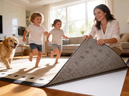 Mayhawk Non-Slip Rug Gripper Pad: Adhesive & Residue-Free Silicone 5X Stronger Grip for Hardwood Tile & LVP - BPA-Free Machine Washable - Odorless Tear-Resistant - 2x5 Ft Thin - size: 2' x 5' (Rectangular)