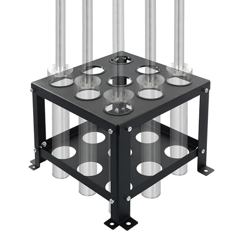 Barbell Holder Vertical Storage Rack, Heavy Duty Floor Stand Barbell Storage Rack, 9 Barbells Olympic Barbell Holder, Barbell Rack Stand Fit 2-inch Olympic Bars Olympic Bars, Curl Bars, Triceps Bars