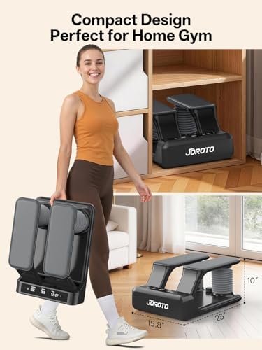 JOROTO Air Stepper Exercise Machine with LED Monitor and Resistance Bands, 300LB Capacity Stair Stepper, 5-Level Adjustable Resistance and Low-Impact Steppers for Exercise at Home