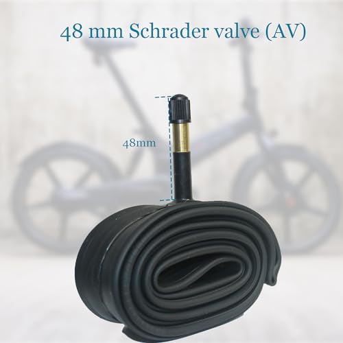 Libereco 2 Pack Folding Bike Inner Tube,20x1.25/1.5 Bike Inner Tube Premium Butyl Rubber for Folding Bikes, Retro Bikes & BMX – AV48mm Schrader Valve