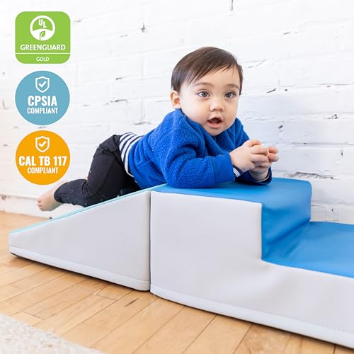 ECR4Kids SoftZone Junior Little Me Climb and Slide, Beginner Climber, Contemporary, 2-Piece - color: Contemporary