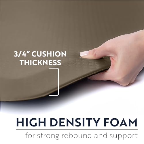 KANGAROO Anti Fatigue Mats for Kitchen Floor, 39x20, 3/4 Inch Thick Cushioned Ergonomic Mat, Reduce Foot Pressure, Waterproof Comfort Rug for Under Sinks, Office Standing Desk, Store Floors, Beige - color: Beige, size: 39" x 20" x 0.8"