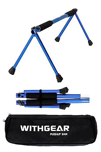 Push Up Bar – Folding Dip Bar for Home Workout, Lightweight & Portable Strength Training Equipment for Men & Women, Indoor & Outdoor Use (Hawk) - color: Swan Blue