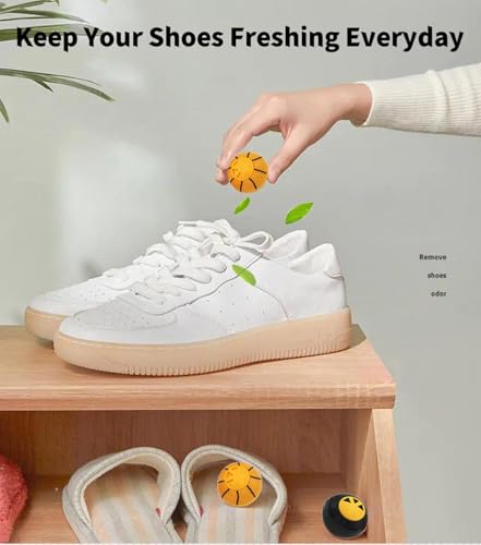 Shoe Deodorizer Odor Eliminator Ball -Sneaker Deodorizers balls Car Air Fresheners Odor Eaters for Shoes, Gym Bags, Closet and Locker 6 Pack (Fresh Linen)