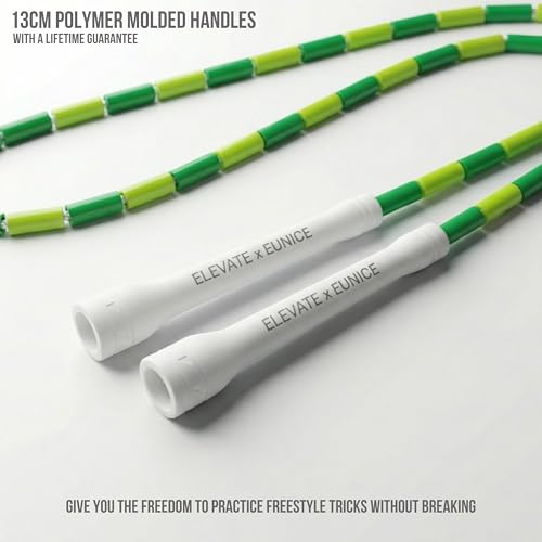 Pro-Grade Beaded Jump Rope for Beginners - color: Emerald