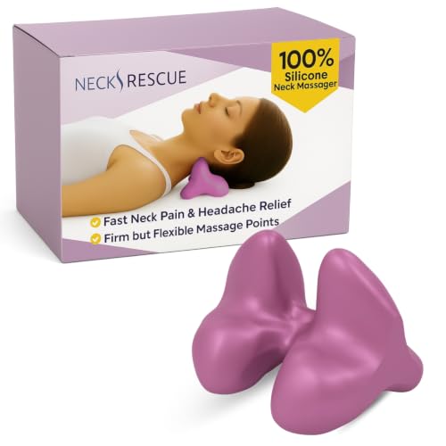 Trigger Point Neck Massager for Neck Pain Relief, Occipital Release Tool, 100% Silicone Design with Flexible Points to Relieve Deep Muscle Tension and Headaches