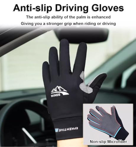 SUJAYU Full Finger UV Protection Gloves - Women & Men, Thin Fishing, Hiking, Cycling, Driving, Gym Gloves - color: Pink, size: Medium