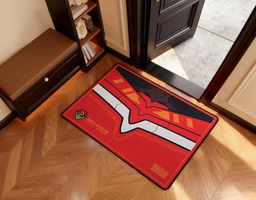 Non-Slip Floor Chair Mat 35"×47" for Evangelion Unit-02 Mech Inspired Design - color: Unit-02