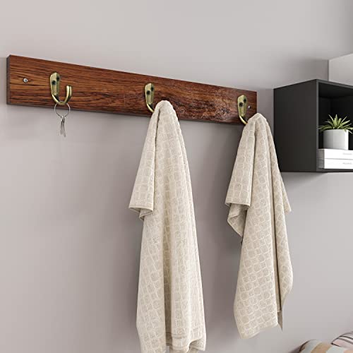 IBosins 50PCS Coat Hooks Wall Mounted Single Prong Robe Hook for Hanging Towel Hooks with 100 Screws for Cup, Mug, Bags, Hat, Cap, Scarf, Pet leashes - color: 50 Pcs Antique Brass