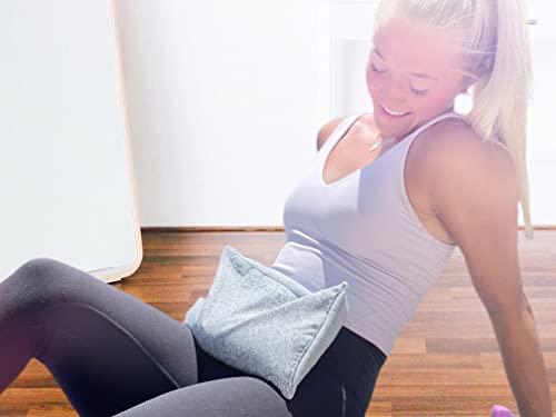 SacksyThyme Microwave Heating Pad for Cramps, Back, Neck, Shoulders, Leg Pain - Reusable Heat Pack, Hot Moist Microwavable Therapy Pack - Unscented Flaxseed Hot Compress Made in USA (Size: 12" x 7") - size: 12" x 7"