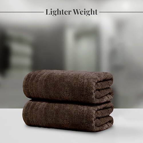 Tens Towels Pack of 8 Towels Set, 2 Extra Large Bath, 2 Hand, 4 Washcloths, 100% Cotton, Lighter Weight, Quicker to Dry, Super Absorbent, Perfect for Bathroom, Brown - color: Brown