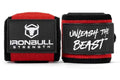 Powerlifting Wrist Wraps for Weightlifting & Bench Press - IPF Approved Heavy Duty Wrist Straps for Powerlifting, Bodybuilding & Strength Training - Competition Grade Support - color: Red