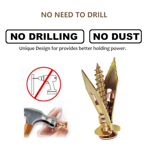 Self-Drilling Drywall Anchors,Heavy Duty Drywall Anchors and Screws kit,Door Hinge Repair Tool,Dry Wall Anchors for Fixing Wall Decor, Furniture,Statues,Photo Frames (1.18IN,100Pcs) - color: 1.18IN,100Pcs