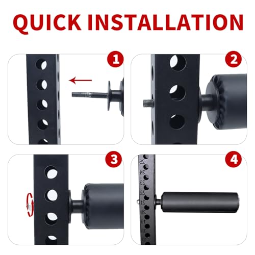 Single Leg Squat Roller/Nordic Hamstring Curl for Squat Rack Power Rack Attachments, Bulgarian Split Squat for Workout Esquipment Home Gym Accessories - size: Foam diameter 3" / 75mm , 0.7" / 18mm aperture