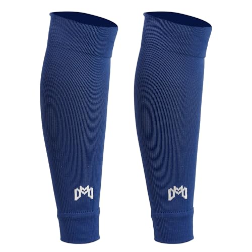 MediCaptain Pre Cut Soccer Sock Sleeves, Companion for Soccer Grip Socks, Securely Holds Shin Guards, Compression Leg Warmer - color: Navy