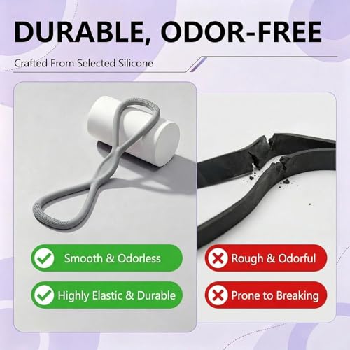 Figure 8 Resistance Band, Figure 8 Resistance Bands for Women Men,Resistance Band Figure for Working Out, Non-Slip Handles, Home Gym, Yoga & Physical Therapy - color: 25 LBS Grey