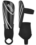 BROTOU Shin Guards Soccer Youth, Soccer Shin Guards for Kids 3-15, Light Weight Adjustable Straps Shin Pads Protection Equipment with Ankle and Leg Calf Protection - color: BLACK, size: Large