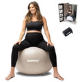 BABYGO Birthing Ball - Pregnancy Yoga Labor & Exercise Ball & Book Set Trimester Targeting, Maternity Physio, Birth & Recovery Plan Included Anti Burst Eco Friendly - color: Oatmeal, size: 75cm - Electric