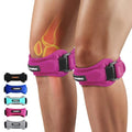 CAMBIVO 2 Pack Patella Tendon Knee Straps, Knee Brace for Women & Men with Extra Straps, Patella Bands for Pain Relief, Osgood Schlatter, Jumper’s Knee, Tendonitis, Running, Basketball, Volleyball - color: Pink