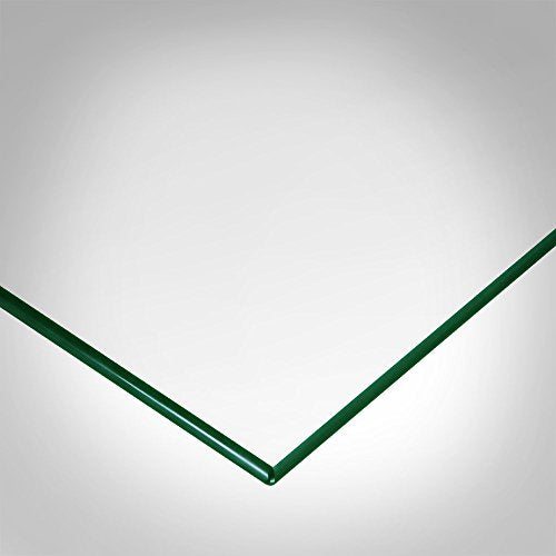 Dulles Glass 30 inch Square Glass Table Top - Tempered - 3/8" Thick Glass Surface, Safe Pencil Edge, Eased Corners, Multipurpose for Dining Table, Patio, Coffee and End Table - size: 30 inch, style: 3/8" thick - Pencil Polished - Eased Corners