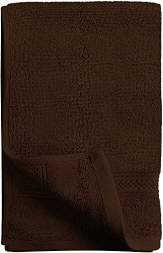 Utopia Towels 6 Pack Premium Hand Towels Set, 16 by 28 inches, 100% Ring Spun Cotton, Ultra Soft and Highly Absorbent 600GSM Towels for Bathroom, Gym, Shower, Hotel, and Spa, Dark Brown - color: Dark Brown, size: 6 Hand Towels