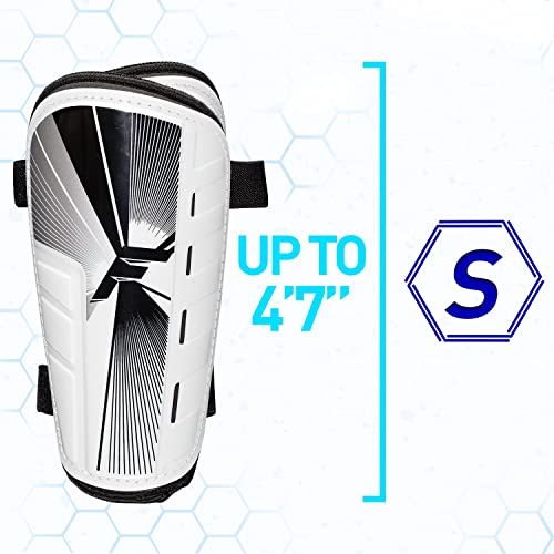 Franklin Sports Soccer Shin Guards for Youth + Adults - Superlight Shin Guards for Men, Women + Kids - (2) Shin Guard Set for Boys + Girls - size: Small