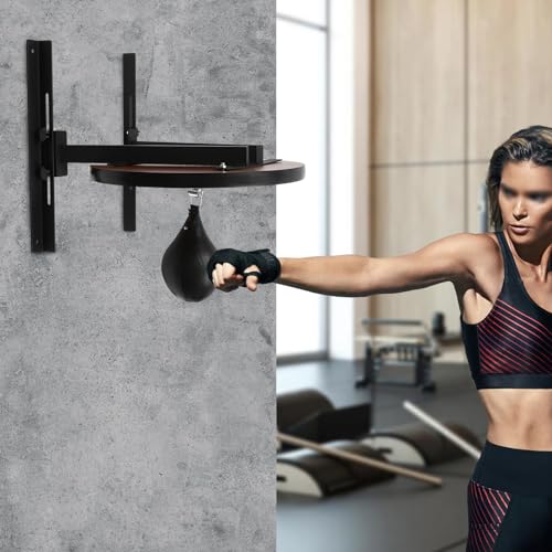LYNICESHOP Speed Bag Platform Kit, Heavy Duty Boxing Training Equipment, Wall Mount Adjustable Speed Bag Set for Reflex & Coordination