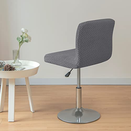 HFCNMY Bar Stool Covers with Backs,4 Pack Stretch Bar Stool Chair Covers,Jacquard Bar Stool Covers,Washable Bar Chair Covers Swivel Barstool Covers Slipcovers with Back Dark Gray - color: Dark Gray