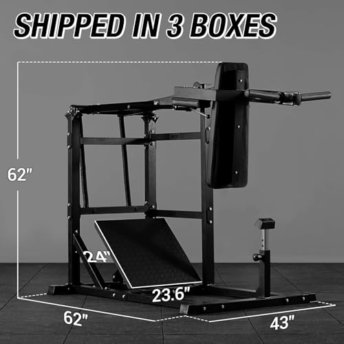 GMWD Pendulum Squat Machine, Plate Loaded Hack Squat Machine, Lower Body Strength Training, Leverage Squat Machine Home Gym