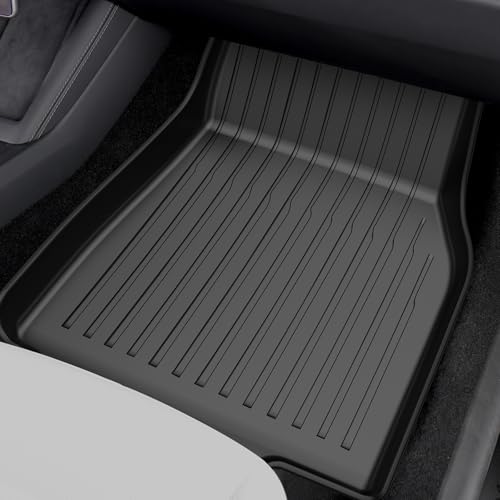 Pawtein 6-Piece TPE Floor Mats Compatible with 2025-2026 Model Y Juniper | Flexible, waterproof, stain-proof, anti-slip, easy-clean interior liners - size: Compatible with 2025-2026 Juniper (6-Piece Set)