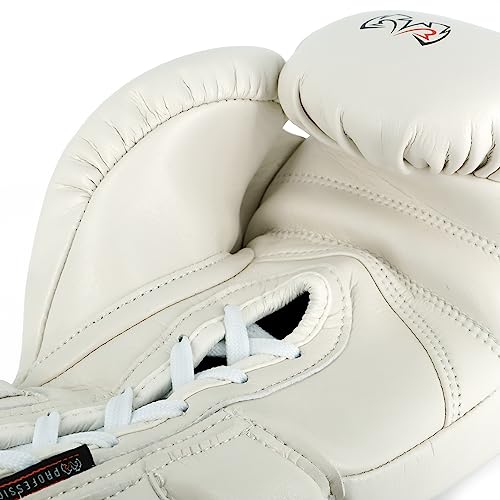 RIVAL Boxing RS1 2.0 Ultra Pro Sparring Gloves, Lace-up Closure - Super-Resistant Microfiber, Soft Inner Lining, and High-Density Padding - color: White, size: 18 oz.