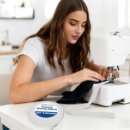 Elastic Band for Sewing 3/4 Inch Wide 10 Yards, Durable & Soft High Elasticity Stretch Elastic Bands Cord for Sewing, Waistbands, Pants, DIY Crafts, White - color: White, size: 3/4 Inch * 10 Yards