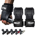 Frelaxy Lifting Wrist Straps, Rubber Weight Lifting Grips for Deadlifts | Non-slip rubber palm, Full palm protection, Neoprene wrist padding, Enhanced grip support, Pull ups rows lat pulldowns - color: White/Black