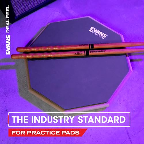 Evans RealFeel Folding Bass Pedal Practice Pad - Kick Drum Practice Pad - Fits Single and Double Pedals - Realistic Rebound - style: Bass Pedal