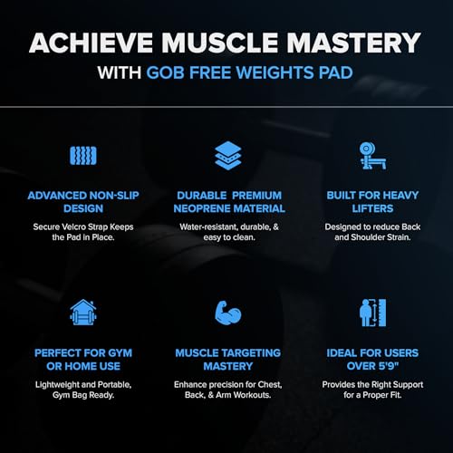 Charles Glass Gob Pad – Premium Weight Lifting Pad for Free Weights, Bench Exercises, and Chest Press Support - color: 4.0 - For Free Weights