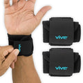 Vive Wrist Wrap Support Braces (2 Pack) | Tennis, Weightlifting, Golf, Sports Band - Adjustable Compression Strap for Tendonitis, Carpal Tunnel & Arthritis - Men/Women