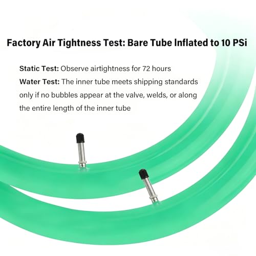 2 Pack Fat Bike TPU Inner Tube, Aluminum Schrader Valve, 20/24/26/27.5/29" x 3.0-4.0" Snow Bike Inner Tube, Lightweight, Puncture Resistant, for Fat Tire/Snowmobile/Beach Cruiser Bike - size: 20*3.0-4.0 Green