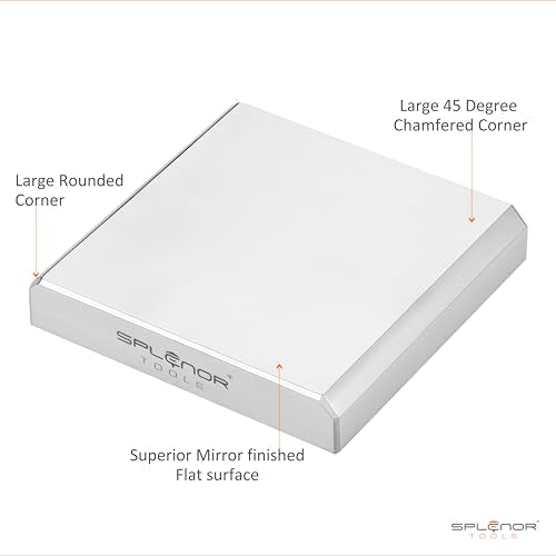 Splenor Tools Steel Bench Block - Flat Anvil Jewelers - Solid Metal Bench Block for Jewelry Repairing & Metal Stamping