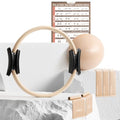 PhysKcal Pilates Kit, 15-Inch Pilates Ring with 1x Pilates Ball & 5X Bands | Aesthetic Home Pilates Equipment Set, Essential Kit for Beginners in Minimalist Style. Comes in Premium Packaging - color: Nude