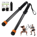 Ropeless Battle Ropes, Portable Cordless Battle Ropes with Sliding Weight Rings for Customizable Intensity, Home Training Kit with Storage Bag, Spring Stick for HIIT Strength & Muscle Training