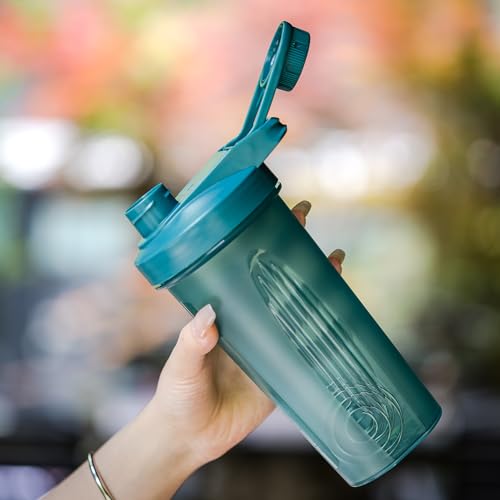 Mr. Pen- Shaker Bottles for Protein Mixes with Twist Cap, 28 oz | Protein Shaker Bottle with Wire Whisk Ball, Shaker Cup, Mixer Bottle - color: Light Blue