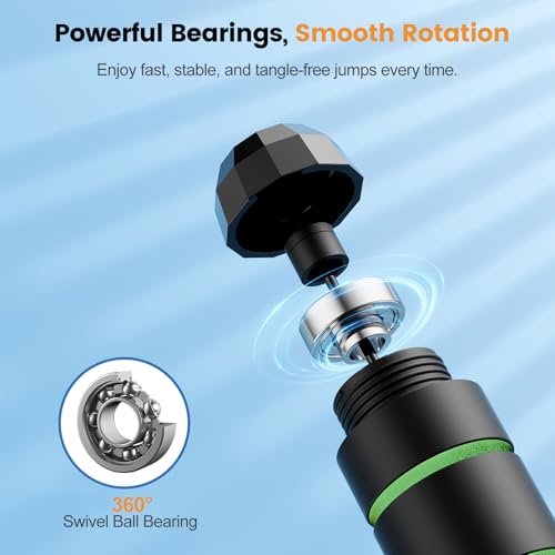 Jump Rope,Tangle-Free Rapid Speed Jump Rope with Ball Bearings for Men,Women and Kids,Adjustable Steel Skipping Rope with Ergonomic Foam Handles,A Ideal Equipment and Accessories for Workout,Fitness,Exercise,Home Gym,Slim Body - color: Black+Green
